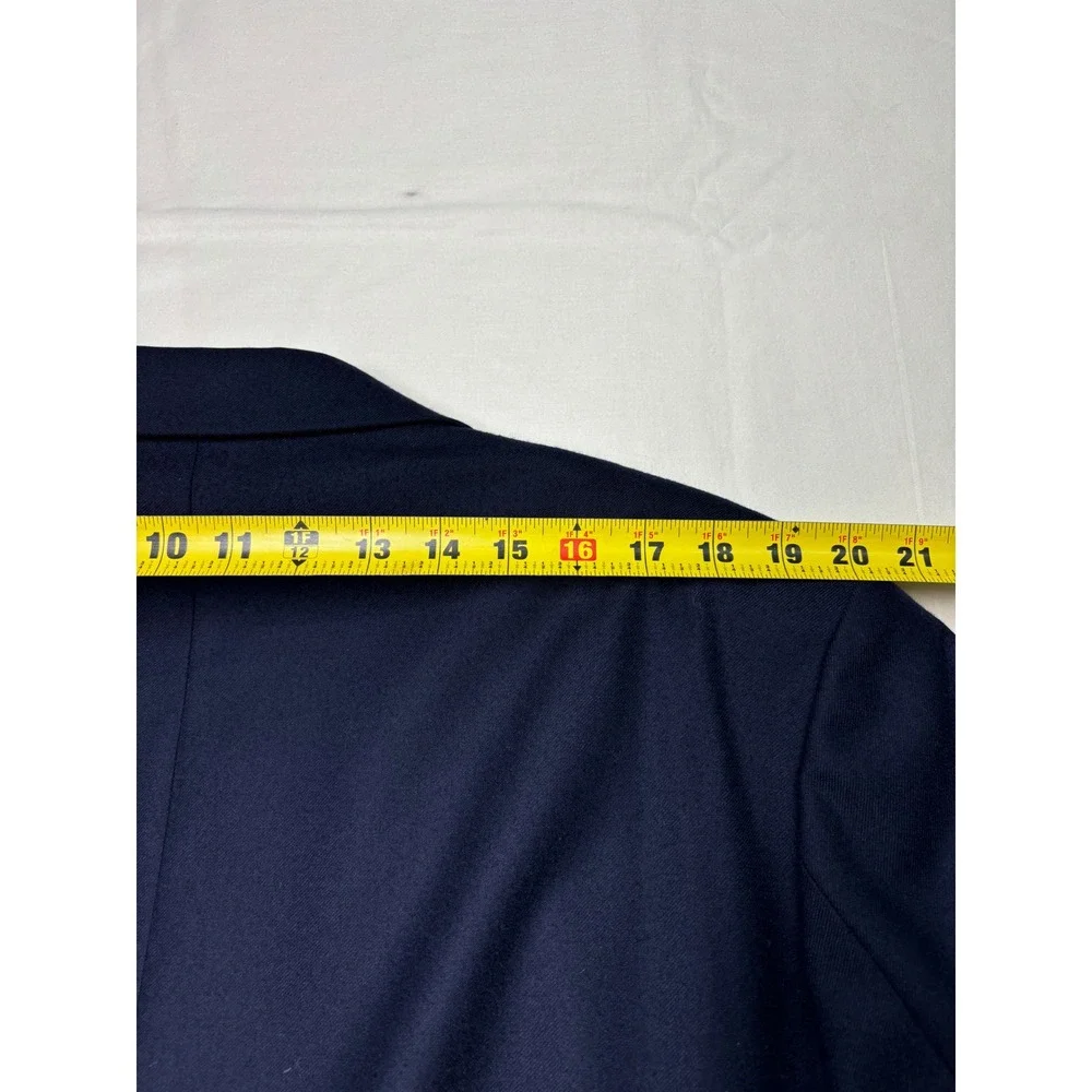 Alexandre London Navy Wool Blazer Gold‎ Buttons Personally Tailored Sylvester 52